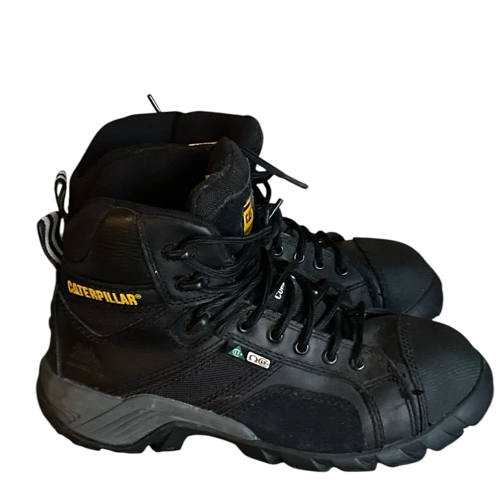 Caterpillar Black Steel Toe Work Boots